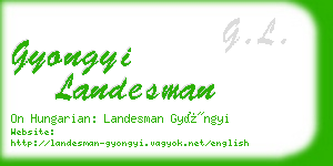 gyongyi landesman business card